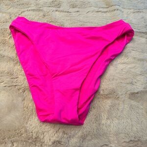 BECCA Vibrant Pink Women's Swim Bottom high waisted size Large nwot